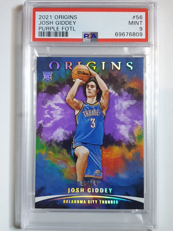 2021 Origins Josh Giddey Rookie #56 PURPLE FOTL /18 Edition - PSA 9 (POP 1)