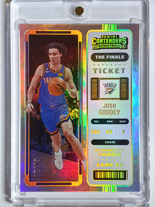 2022 Panini Contenders Josh Giddey #16 THE FINALS /49 Holo - Ready to Grade