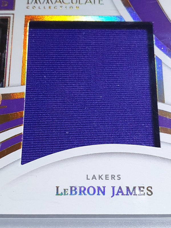 2021 Panini Immaculate LeBron James #PATCH /25 Game Worn Jumbo Jersey - Rare