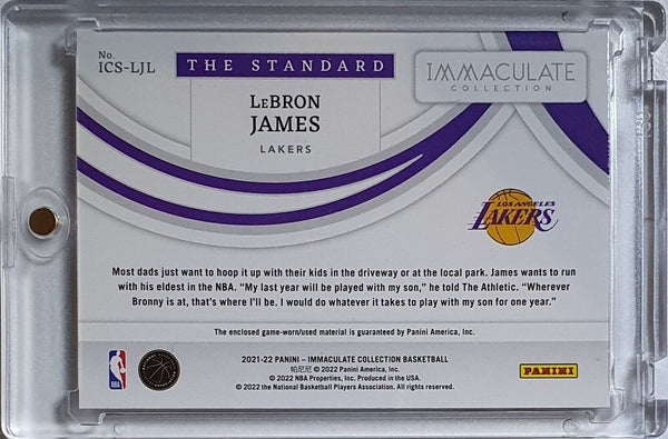 2021 Panini Immaculate LeBron James #PATCH /25 Game Worn Jumbo Jersey - Rare