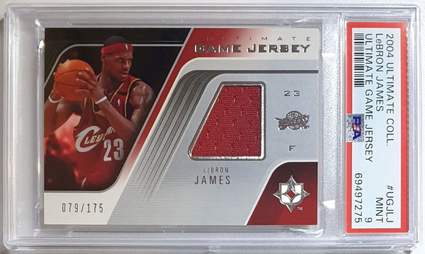 2004 Ultimate Collection Lebron James #PATCH Game Worn Jersey - PSA 9 (POP 3)