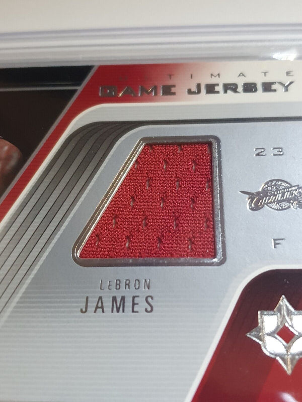 2004 Ultimate Collection Lebron James #PATCH Game Worn Jersey - PSA 9 (POP 3)