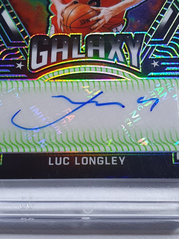 2021 Panini Obsidian Luc Longley AUTO ORANGE /50 Holo Galaxy Autographs - Rare