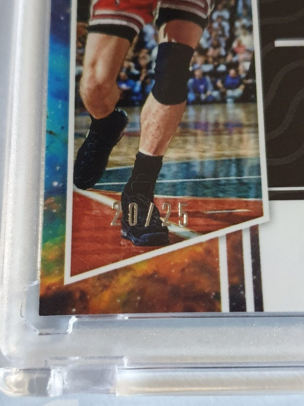 2021 Panini Obsidian Luc Longley AUTO ORANGE /50 Holo Galaxy Autographs - Rare