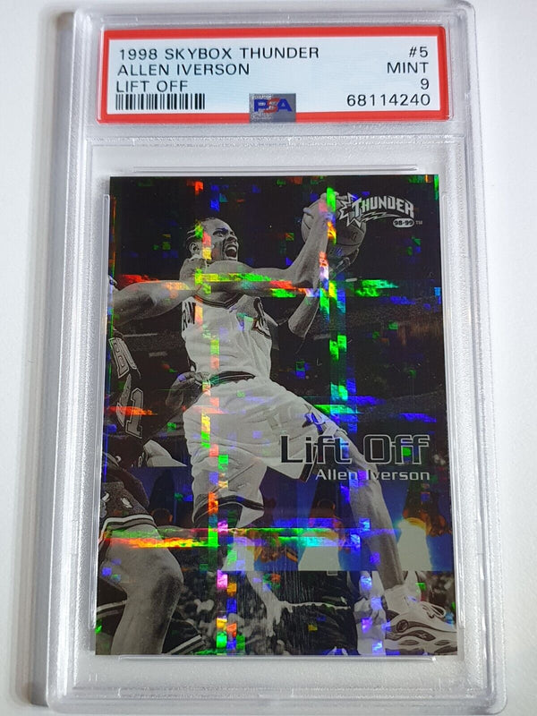 1998 Skybox Thunder Allen Iverson #5 Lift Off Holo - PSA 9 (POP 11)