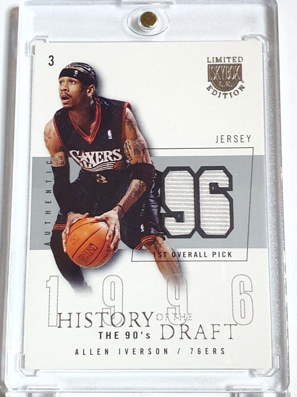 2003 Fleer Allen Iverson #PATCH /50 Game Worn Dual Jerseys - Rare