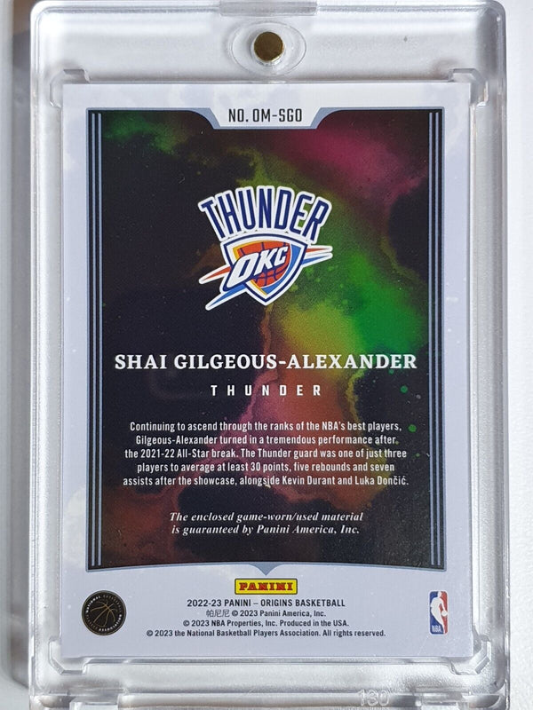 2022 Panini Origins Shai Gilgeous-Alexander #PATCH Game Worn Jersey - Rare