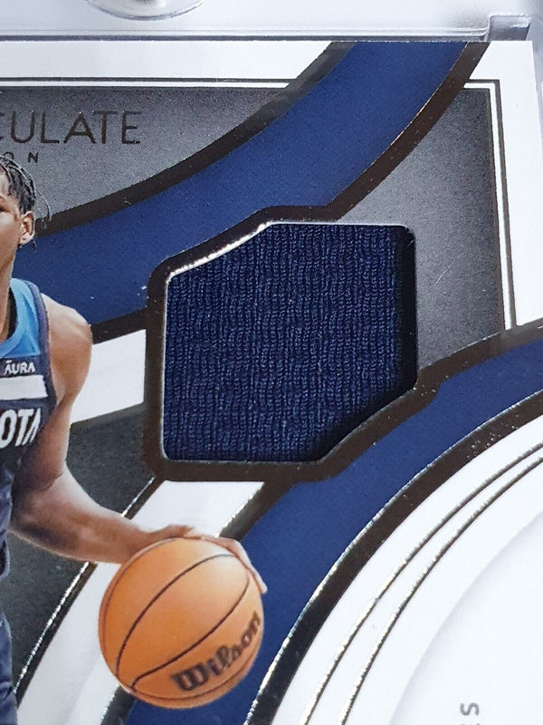 2021 Panini Immaculate Anthony Edwards #PATCH /99 Game Worn Jersey - Rare
