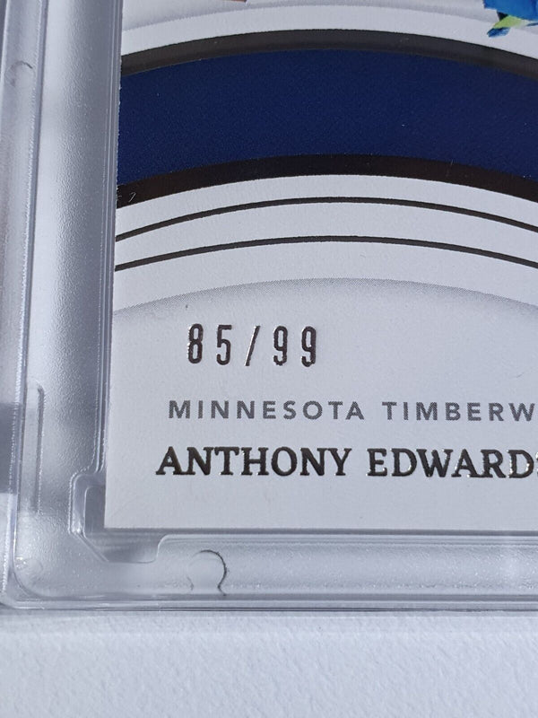2021 Panini Immaculate Anthony Edwards #PATCH /99 Game Worn Jersey - Rare
