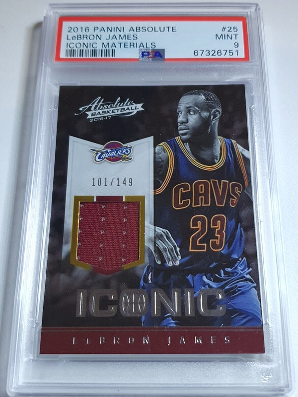 2016 Absolute LeBron James #PATCH /149 Game Worn Jersey - PSA 9 (POP 3)
