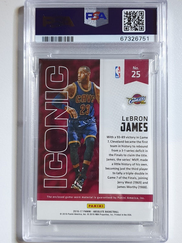 2016 Absolute LeBron James #PATCH /149 Game Worn Jersey - PSA 9 (POP 3)