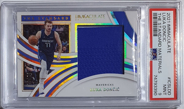 2021 Immaculate Luka Doncic #PATCH /99 Game Worn Jumbo Jersey - PSA 9 (POP 4)