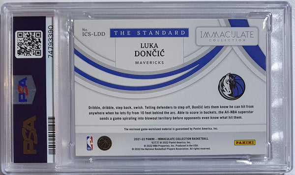 2021 Immaculate Luka Doncic #PATCH /99 Game Worn Jumbo Jersey - PSA 9 (POP 4)