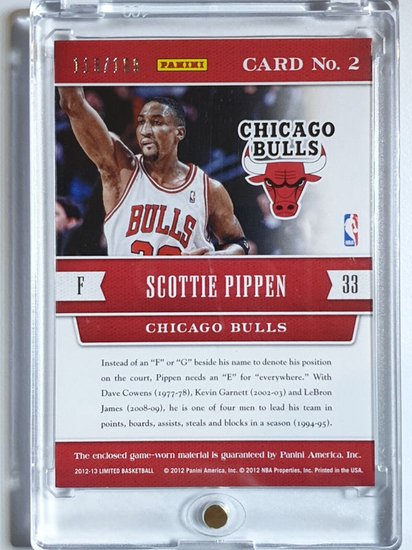 2012 Panini Limited  Scottie Pippen #PATCH /199 Game Worn Jersey - Rare