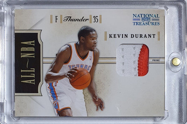 2010 National Treasures Kevin Durant #PATCH PRIME /25 Game Worn Jersey - Rare