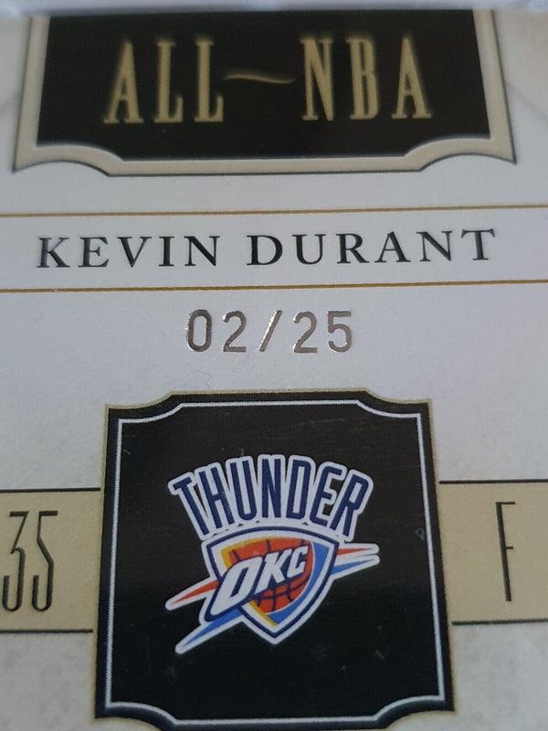 2010 National Treasures Kevin Durant #PATCH PRIME /25 Game Worn Jersey - Rare