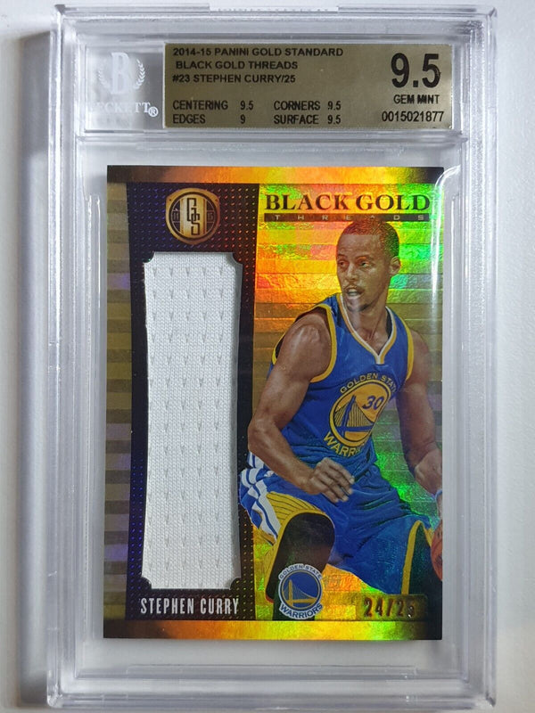 2014 Gold Standard Stephen Curry #PATCH /25 Jumbo Jersey - BGS 9.5 (POP 1)