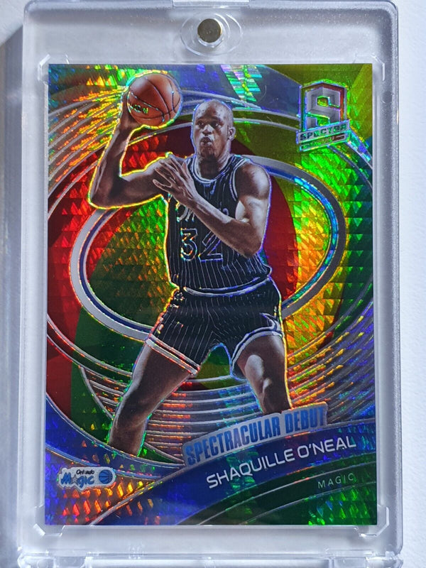 2020 Panini Spectra Shaquille O'Neal #173 RED & GREEN /75 Holo - Ready to Grade
