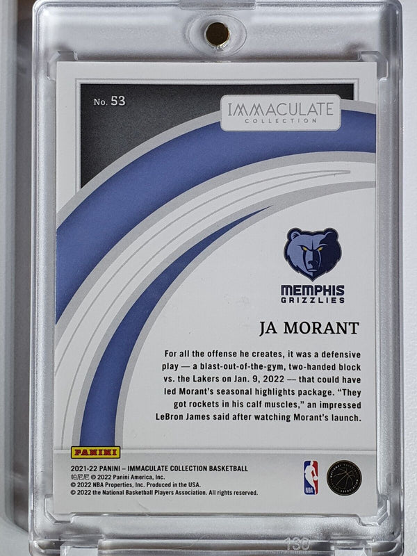 2021 Panini Immaculate Collection Ja Morant #53 BLUE /25  - Ready to Grade