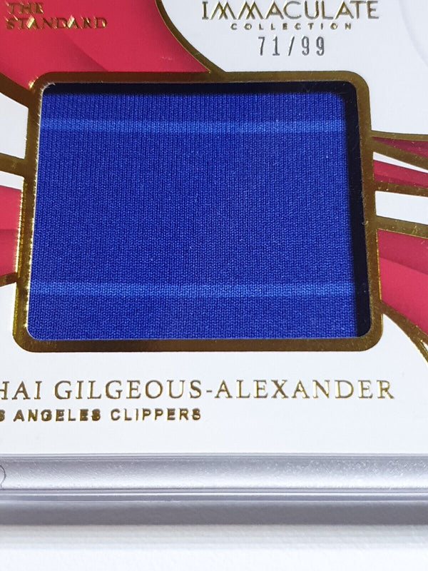 2018 Immaculate Shai Gilgeous-Alexander Rookie PATCH /99 RC 2 Color Game Jersey