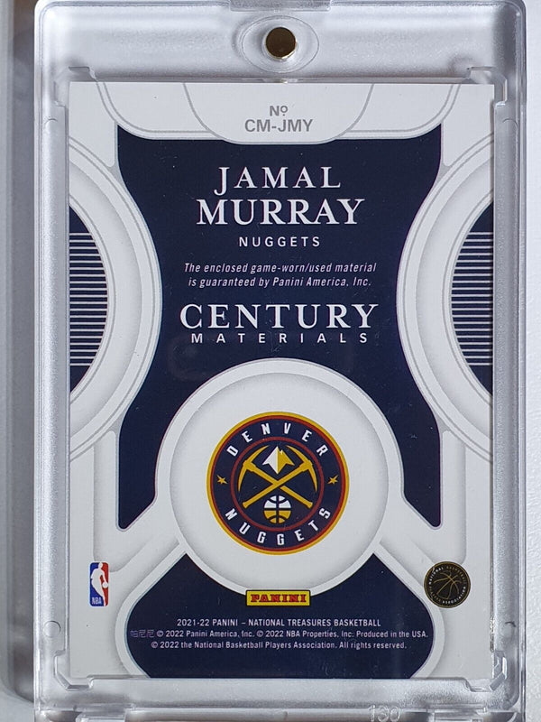 2021 Panini National Treasures Jamal Murray #PATCH /99 Game Worn Jersey - Rare