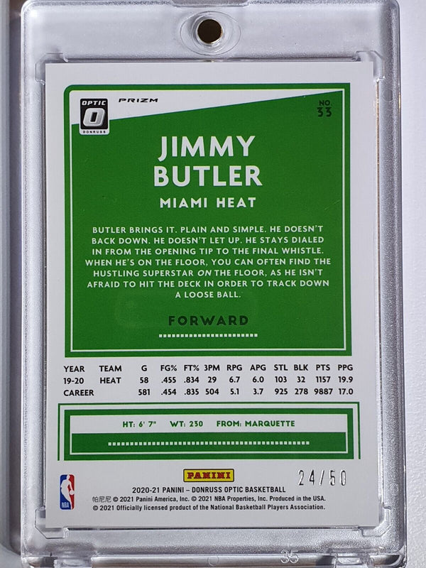 2020 Panini Optic Jimmy Butler #33 FAST BREAK BLUE /50 Prizm - Ready to Grade