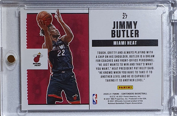2020 Panini Contenders Jimmy Butler #27 CRACKED ICE /25 Holo - Ready to Grade