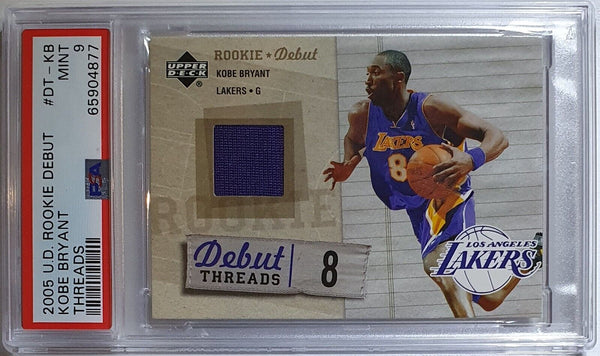 2005 Upper Deck UD Rookie Debut Kobe Bryant #PATCH Game Jersey - PSA 9 (POP 4)