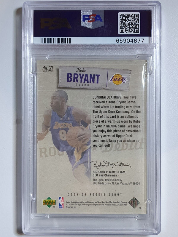 2005 Upper Deck UD Rookie Debut Kobe Bryant #PATCH Game Jersey - PSA 9 (POP 4)