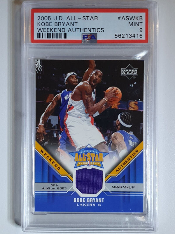 2005 Upper Deck All-Star Kobe Bryant #PATCH Game Jersey - PSA 9 (POP 3)
