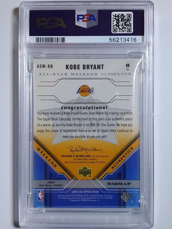 2005 Upper Deck All-Star Kobe Bryant #PATCH Game Jersey - PSA 9 (POP 3)