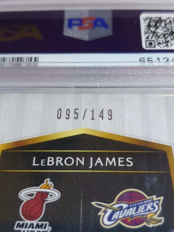 2015 Select Lebron James #PATCH /149 Game Worn Dual Jerseys - PSA 9 (POP 3)