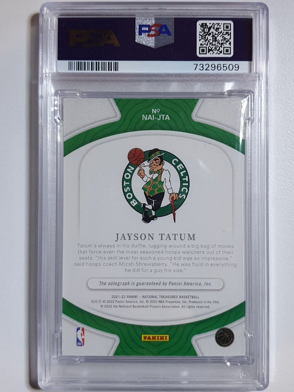 2021 National Treasures Jayson Tatum AUTO /49 On Card - PSA 9 (POP 1) Autograph