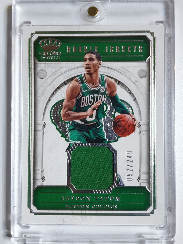 2017 Panini Crown Royale Jayson Tatum Rookie #PATCH /249 Game Worn Jersey - Rare