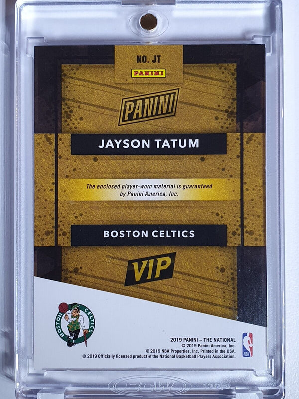 2019 Panini Jayson Tatum #PATCH CRACKED ICE /25 Game Worn Jumbo Jersey - Rare