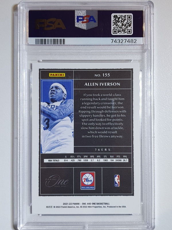 2021 Panini One and One Allen Iverson #155 HOLO /99 - PSA 10 (POP 2)