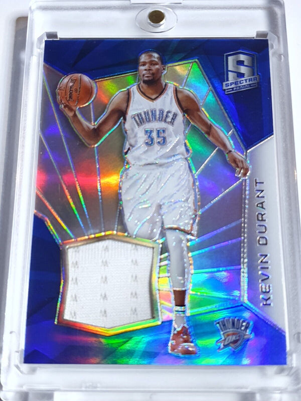 2015 Spectra Kevin Durant #PATCH BLUE HOLO /49 Game Worn Jersey - Rare