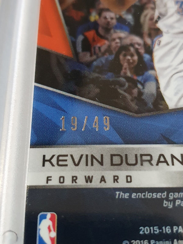 2015 Spectra Kevin Durant #PATCH BLUE HOLO /49 Game Worn Jersey - Rare