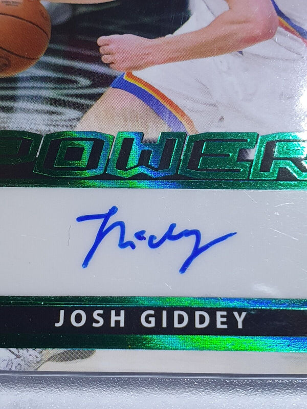 2021 Leaf Pro Set Power Josh Giddey Rookie AUTO GREEN /50 Holo - Ready to Grade