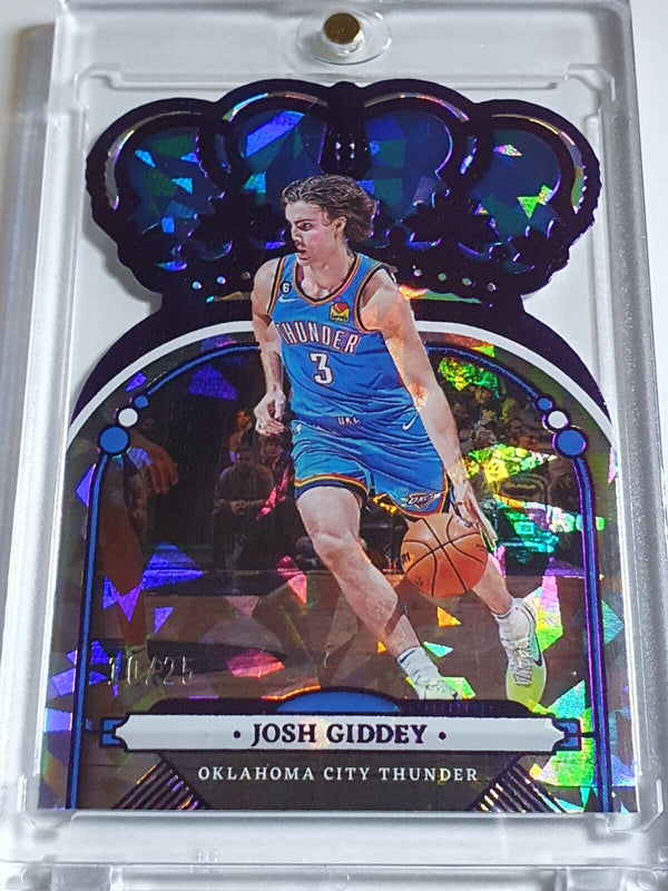 2022 Panini Crown Royale Josh Giddey #93 PURPLE CRYSTAL /25 Die Cut - Rare