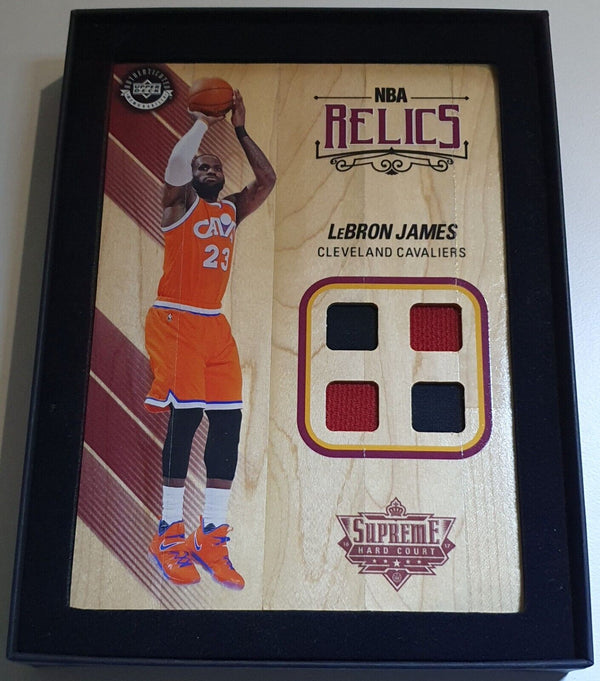 2016 Upper Deck Supreme Hardcourt LeBron James #PATCH Quad Game Used Jerseys