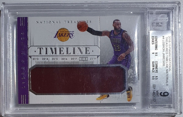 2018 National Treasures Lebron James #PATCH /99 Game Jersey - BGS 9 (POP 2)