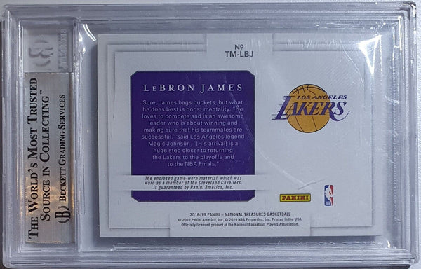 2018 National Treasures Lebron James #PATCH /99 Game Jersey - BGS 9 (POP 2)