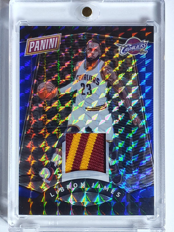 2017 Panini LeBron James #PATCH BLUE MOSAIC /25 Game Worn Jersey - Very Rare