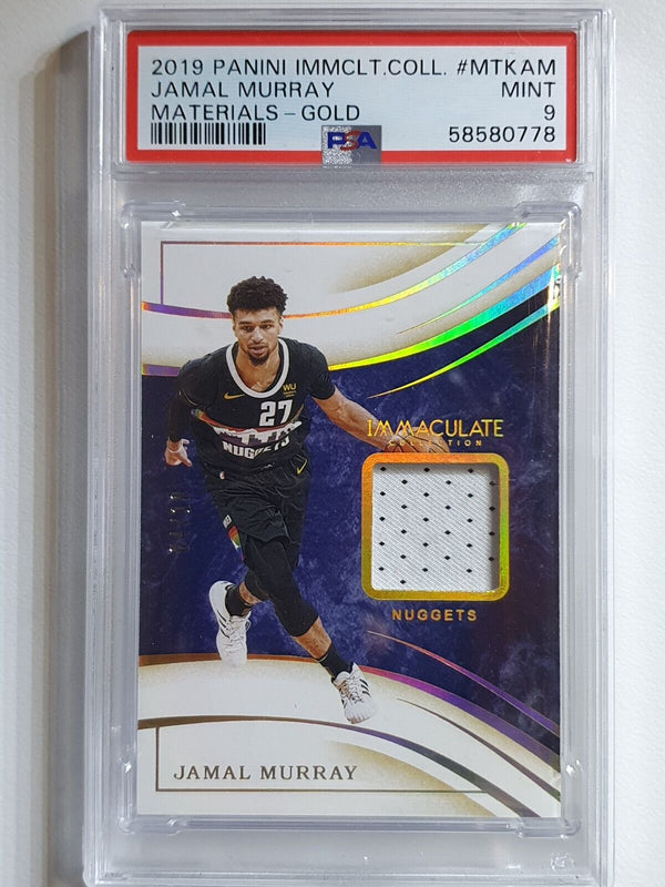 2019 Immaculate Jamal Murray #PATCH GOLD /10 Game Worn Jersey - PSA 9 (POP 1)