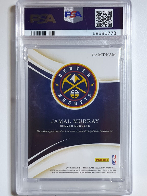 2019 Immaculate Jamal Murray #PATCH GOLD /10 Game Worn Jersey - PSA 9 (POP 1)