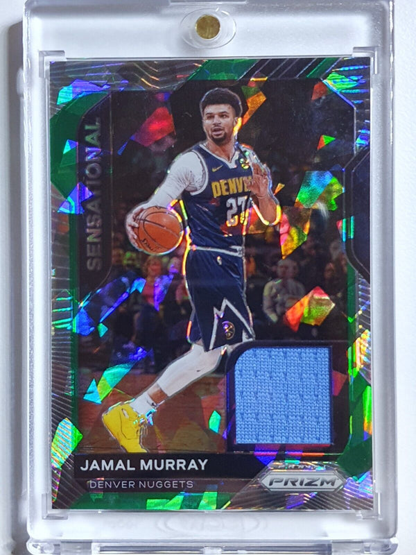 2020 Prizm Jamal Murray #PATCH GREEN CRACKED ICE /56 Game Worn Jersey - Rare