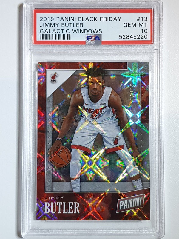 2019 Panini Jimmy Butler #13 GALACTIC WINDOWS /25 Holo - PSA 10 (POP 2)