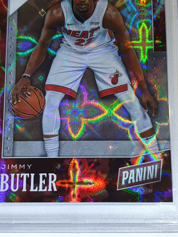 2019 Panini Jimmy Butler #13 GALACTIC WINDOWS /25 Holo - PSA 10 (POP 2)