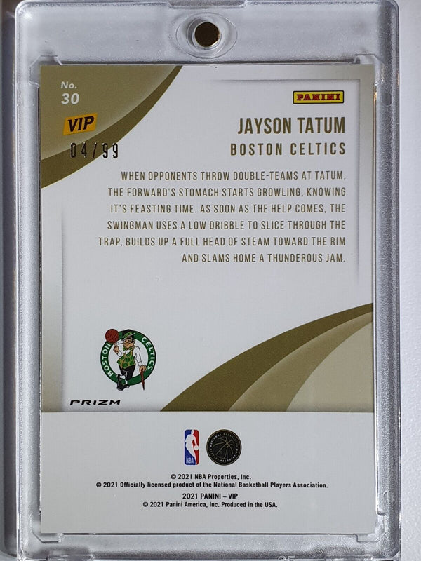 2022 Panini The National VIP Jayson Tatum #30 CRACKED ICE /99 Holo - Rare